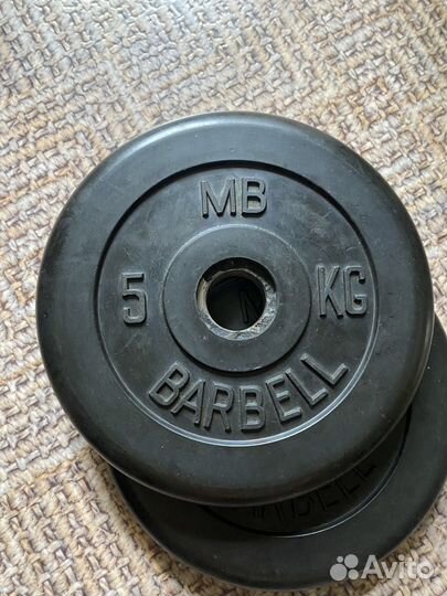 Спортивные блины barbell mb 5 кг