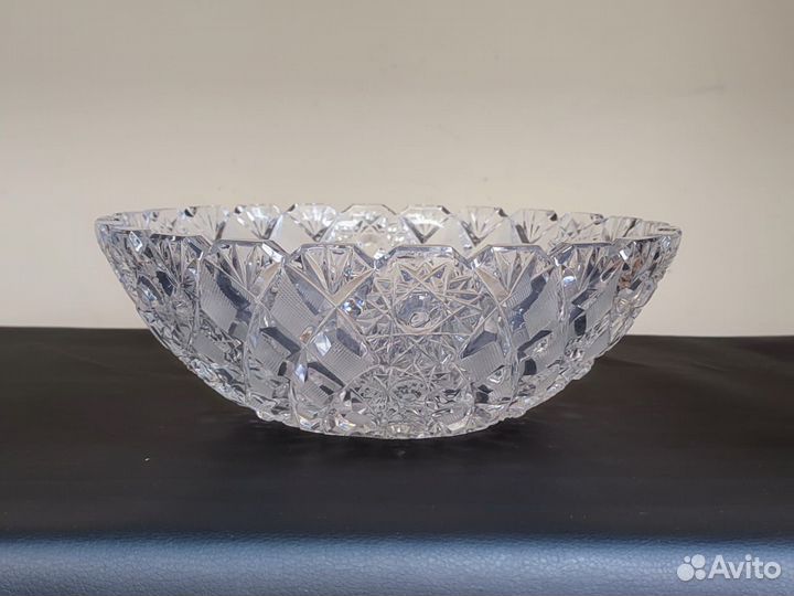 Салатник хрустальный большой 24,5 см