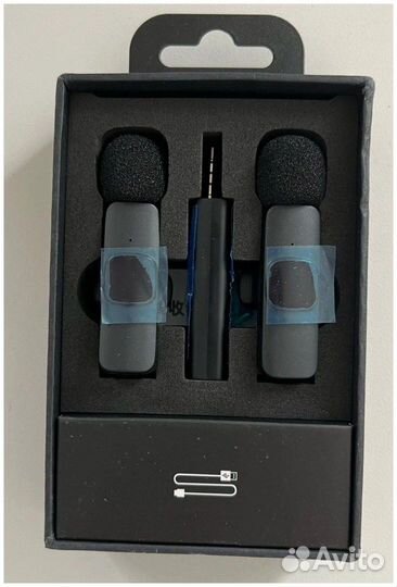 Петличные микрофоны беспроводные 3.5mm AUX 2 шт