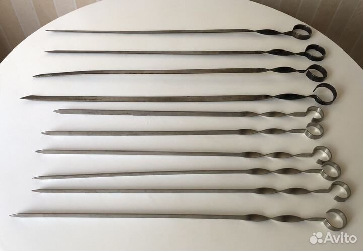 Шампура для шашлыка, 10 штук, б/у