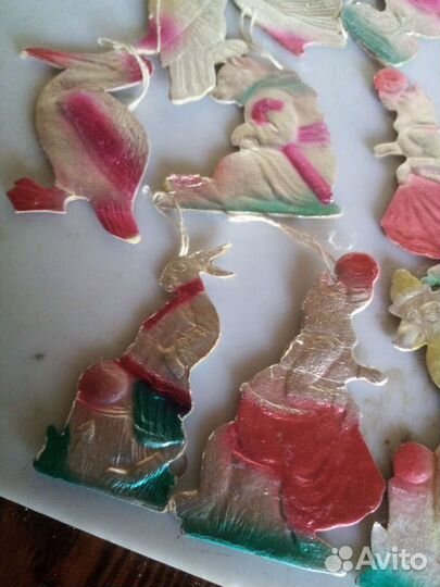 Елочные игрушки СССР картонаж