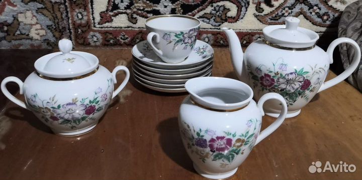 Сервиз чайный фарфоровый СССР
