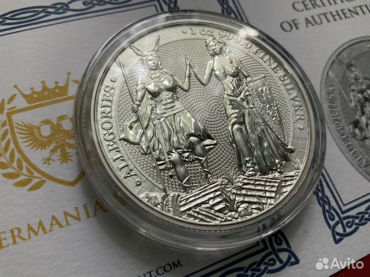 5 марок Германия Галия 2023 Серебряная монета