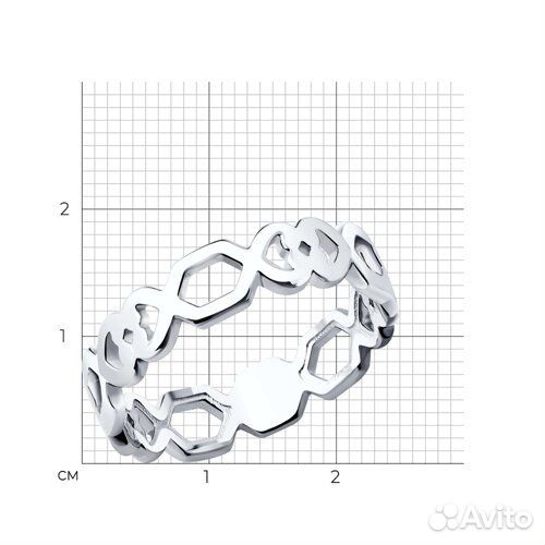 Кольцо sokolov из серебра, 94013700, р.16,5