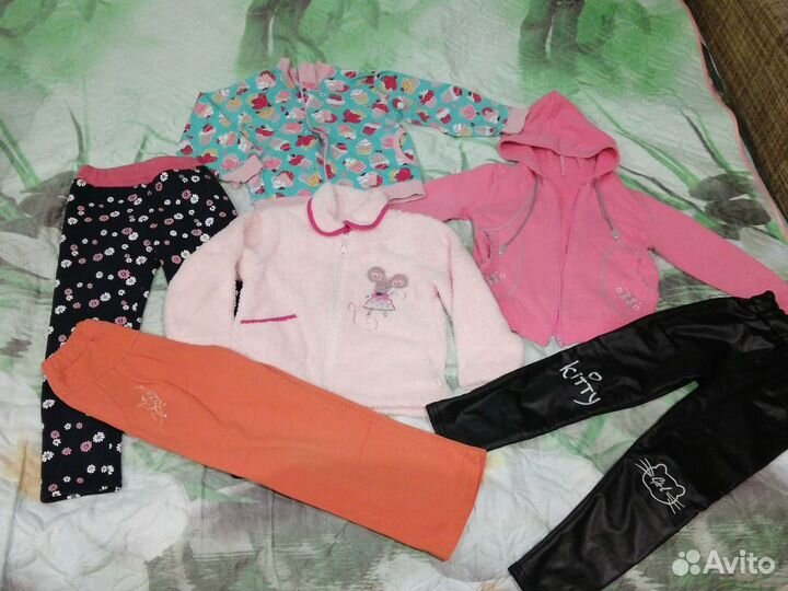 Вещи на девочку пакетами, р. 116 - 122