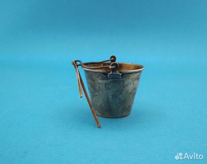 Ситечко ведерко 875 проба голова рабочего 20,30 гр