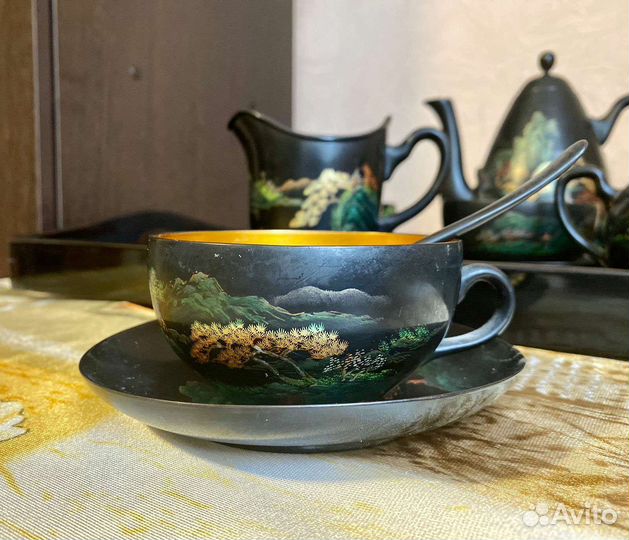 Сервиз китайский деревянный