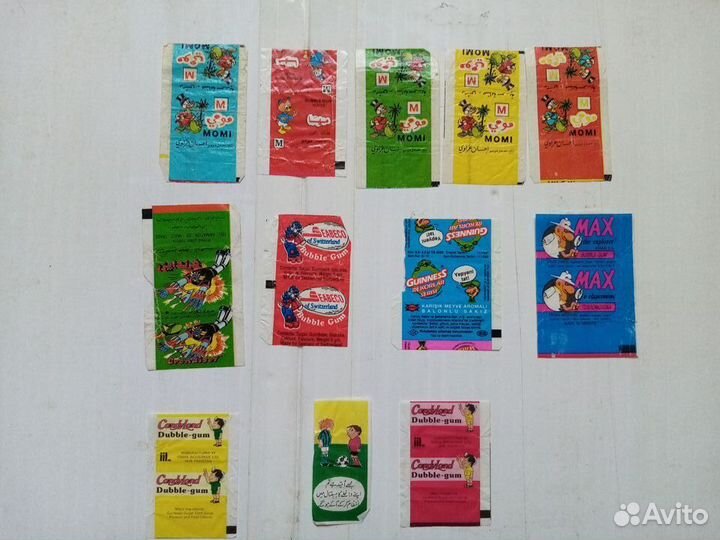 Фантики/обертки от жвачек 1970-1980 е годы