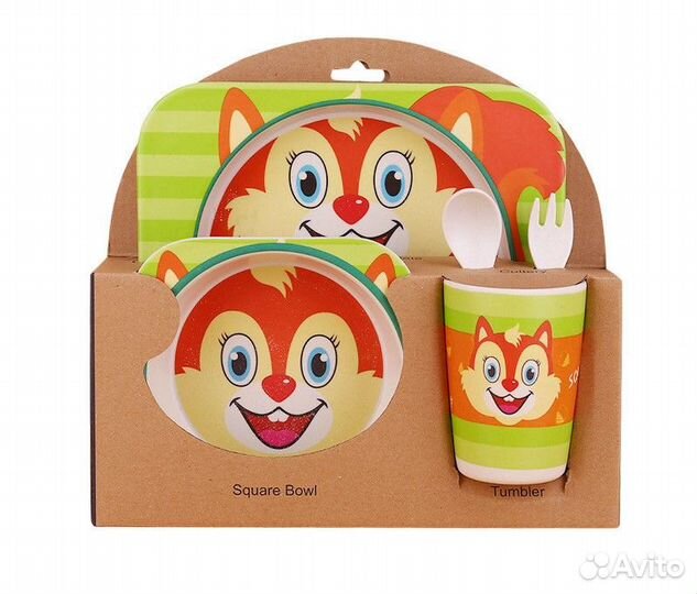 Наборы детской посуды из бамбукового волокна