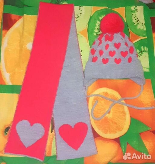 Комплект шапка+шарф, р.46-48