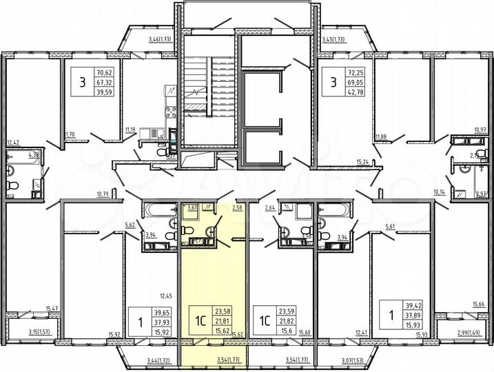 Квартира-студия, 23,6 м², 9/18 эт.