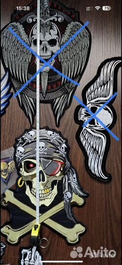 Нашивки,Патчи Байкерские черепа