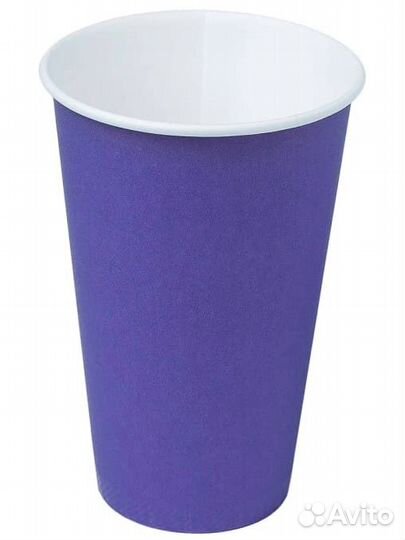 Стакан бумажный 450 мл фиолетовый