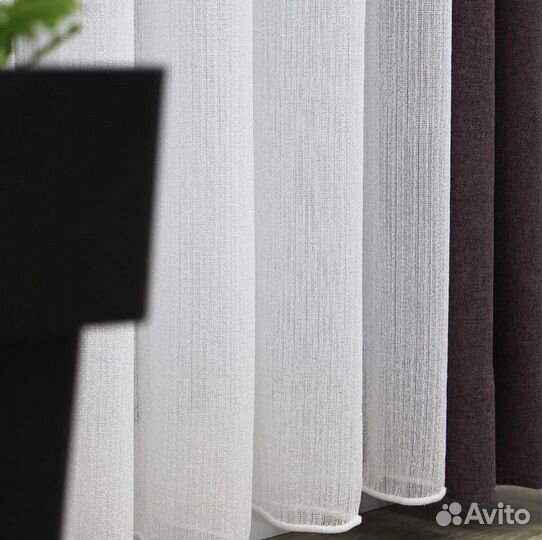 Тюль новый лен готовый 5 м