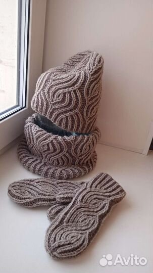 Комплект шапка и снуд женский