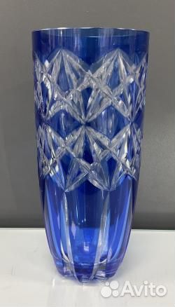 Ваза хрустальная СССР.Кобальт