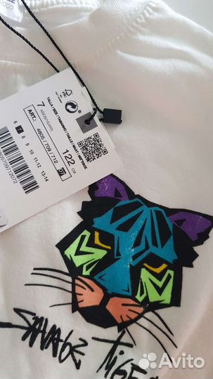 Футболка С принтом «пантера» zara новая с биркой