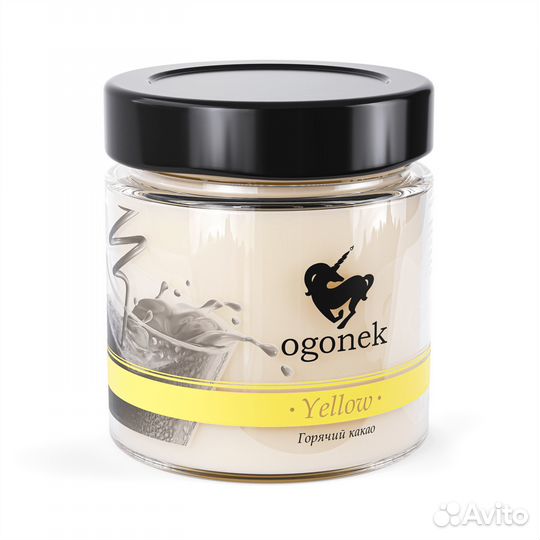 Ароматическая декоративная свеча Горячий какао