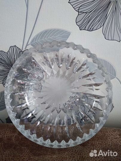 Конфетница из чешкого хрусталя СССР