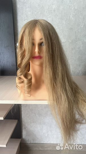 Голова манекен с натуральными волосами