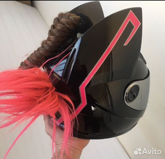 Мотошлем с ушками m