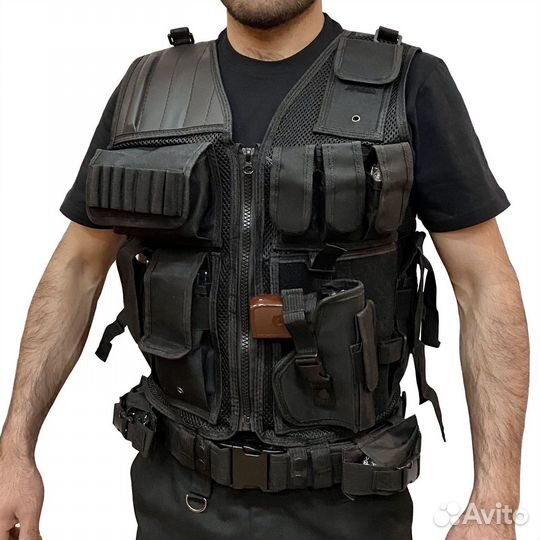 Тактический Жилет разгрузочный черный Тарзан