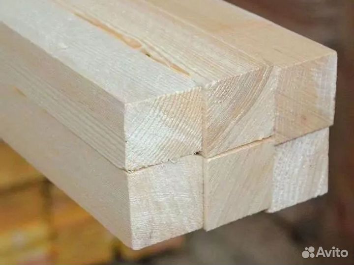 Брус строганный 100х200х6000 сосна Сухой