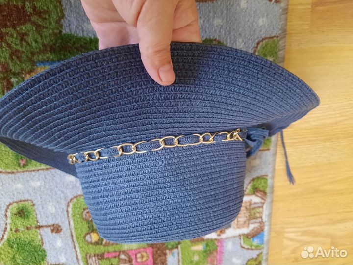 Шляпа женская летняя синяя