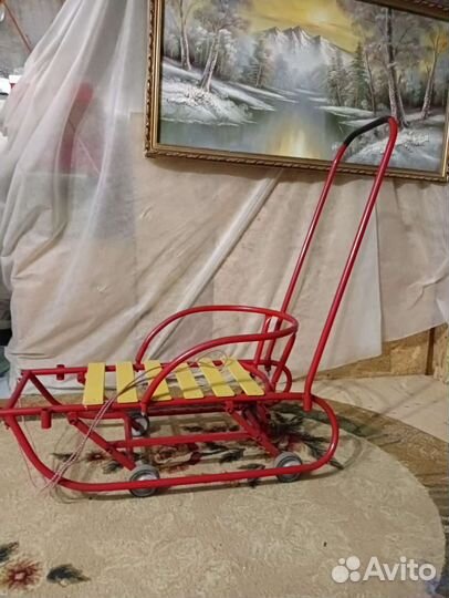 Детские санки на колесах