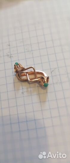 Золотые серьги СССР 583