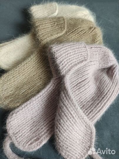 Шапка ушанка из пуха норки