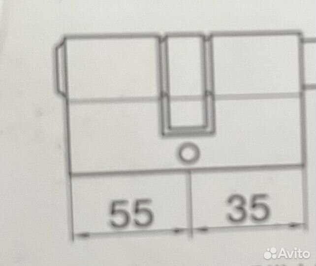 Цилиндровый механизм (личинка) с вертушком 90 см