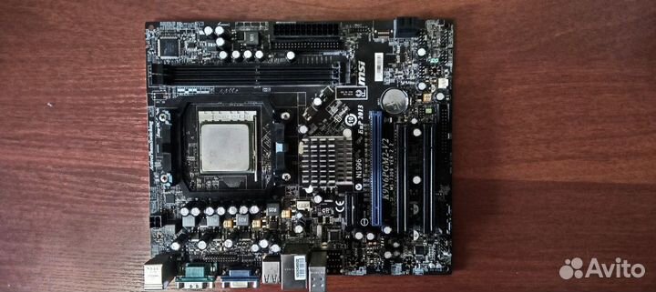 Материнская плата 7309 K9N6PGM2-V2 AM-2 + процессо