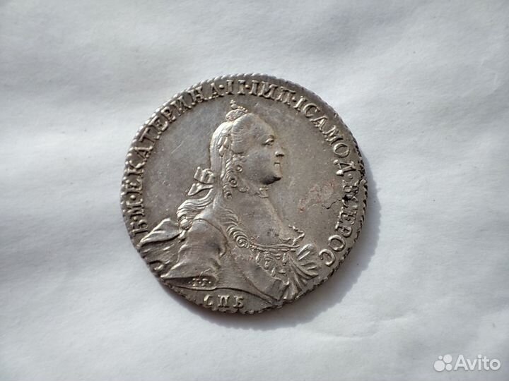 Монета полтина 1764г. Екатерина 2, серебро, UNC