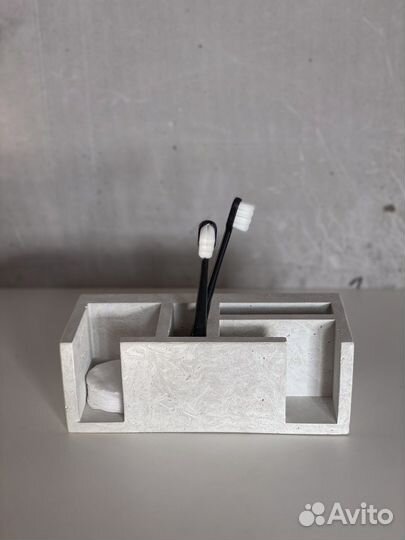 Подставка для зубных щеток из бетона
