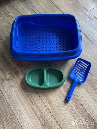 Лоток для кошек, миска и совок