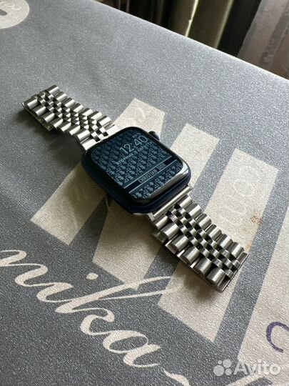 Часы apple watch 6 44 mm blue
