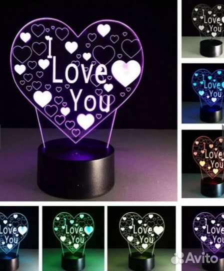 3d ночник светильник