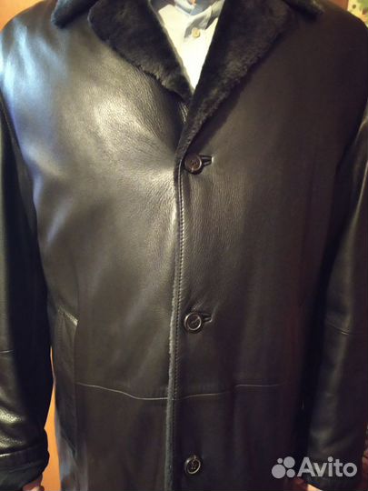 Кожаное пальто,куртка мужская kapraun 52-54 размер