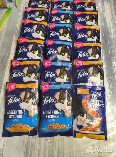 Влажный корм для кошек Felix, Purina one, gourmet