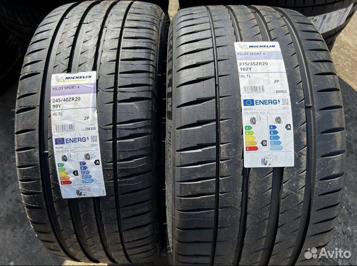 Michelin Pilot Sport 4 245/40 R20 и 275/35 R20 102Y