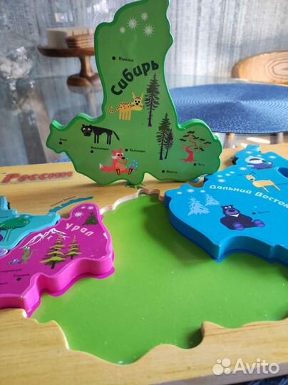 Деревянный пазл Карта России