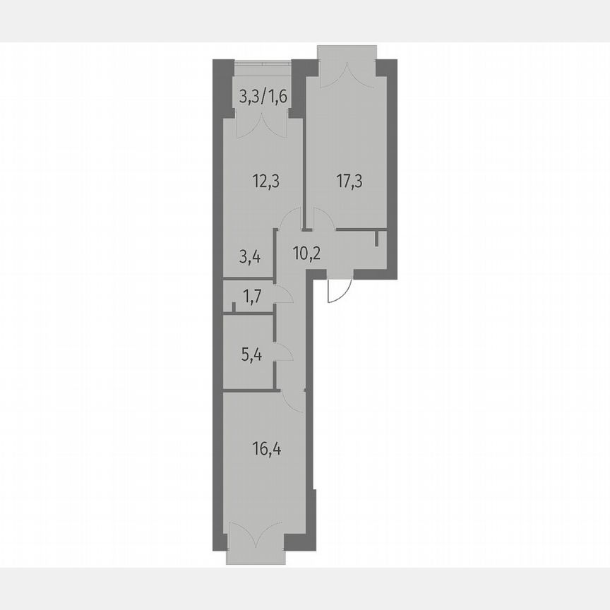 2-к. квартира, 68,4 м², 13/13 эт.