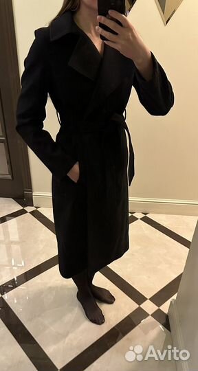 Пальто HM, черное (XS, 34)