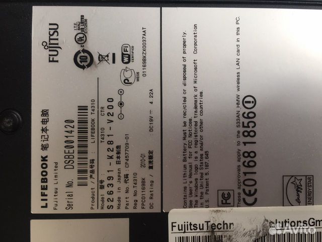Fujitsu t4310 real japan объявление продам