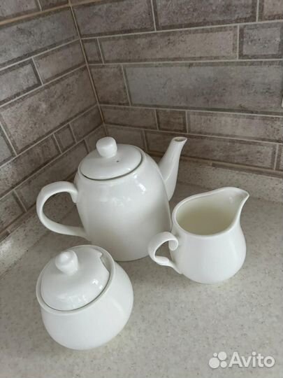 Заварочный чайник, молочница, Сахарница, 6 пиал