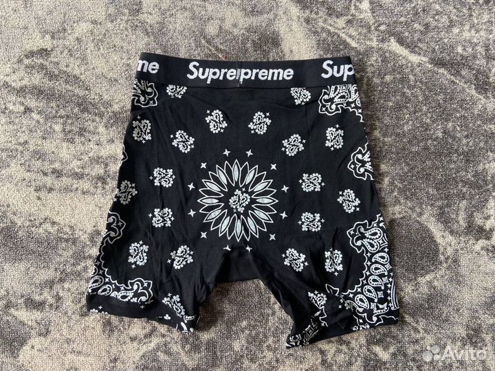 Упаковка Трусов Supreme Black Bandana (2шт)