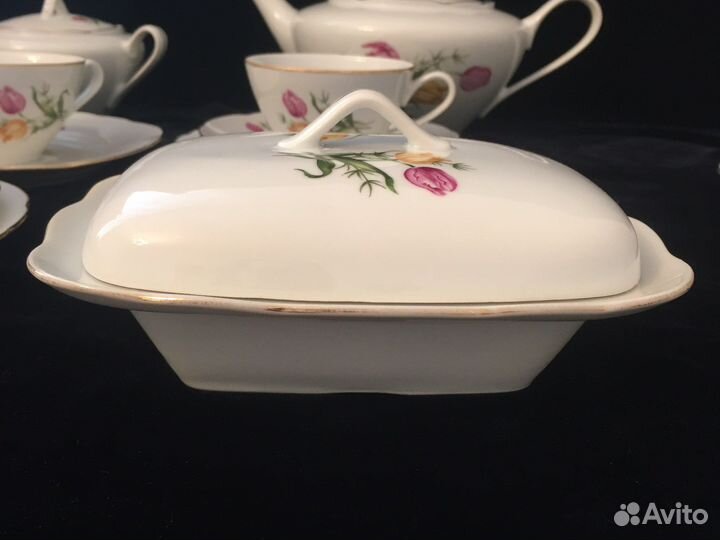 Чайный сервиз чехия «Тюльпаны» 60 е г