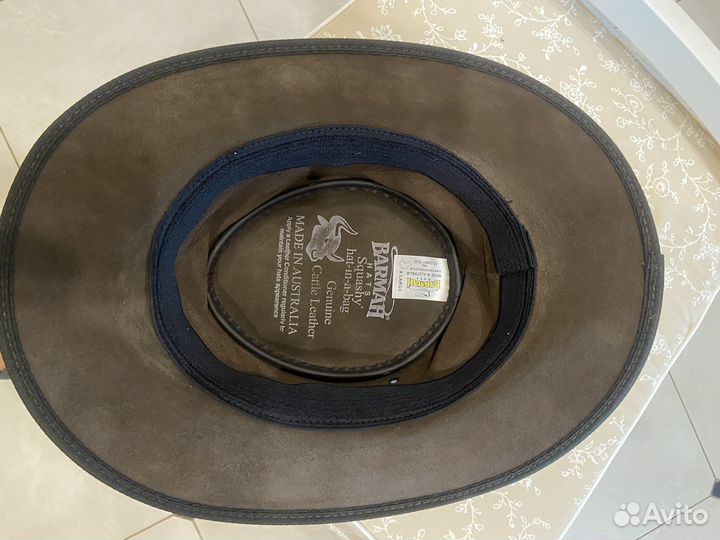 Шляпа мужская кожаная