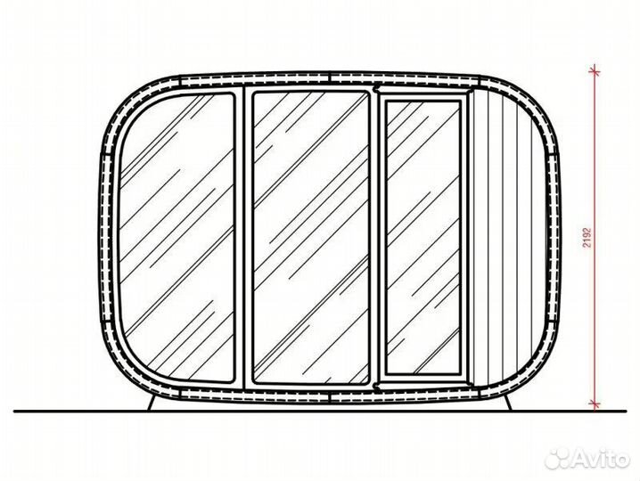 Стильная баня с панарамным окном